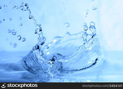 water splash macro close up