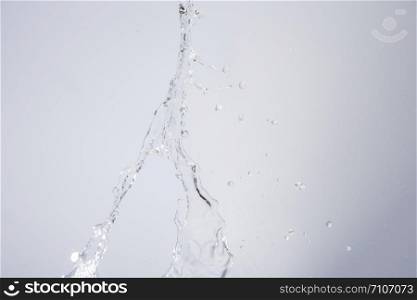 Water splashes white background.