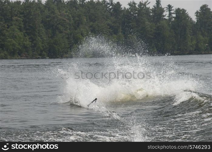 Water splashing in a lake, Lake of The Woods, Ontario, Canada