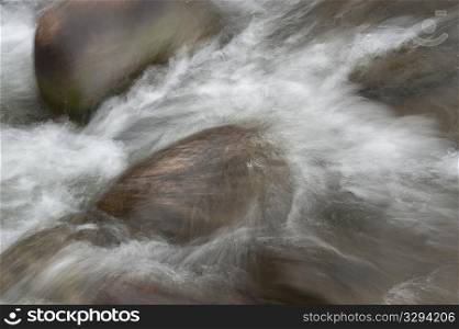 Water splashing on rocks in Vail, Colorado