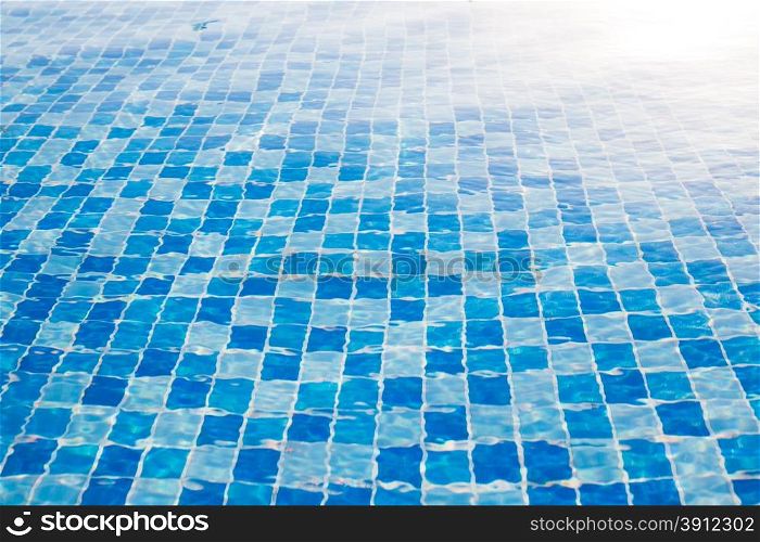Water surface background in outdoor pool near sea