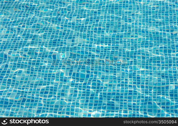 water texture of swimming pool in summer