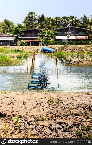 water turbine wheel fill oxygen into water