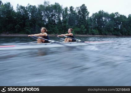 Water View of Rowers