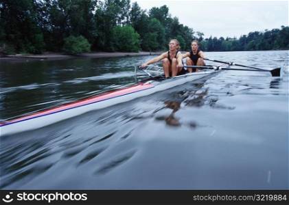 Water View of Rowers