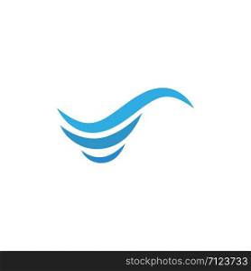 Water wave Logo design vector Template