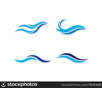 Water Wave symbol and icon Logo Template vector