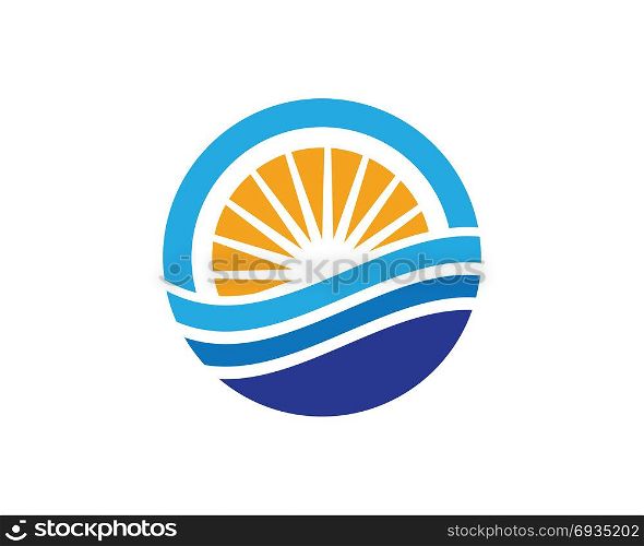 Water Wave symbol and icon. Water Wave symbol and icon Logo Template vector