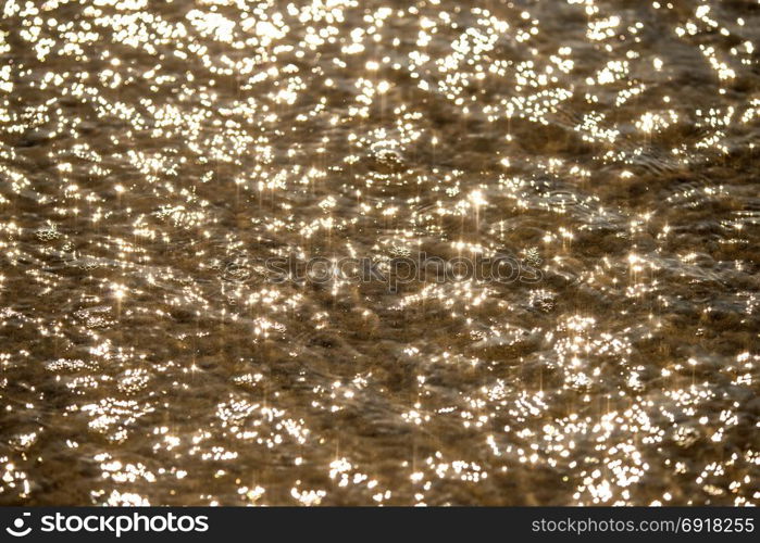 Water with sun reflections