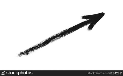 watercolor arrow black on a white background