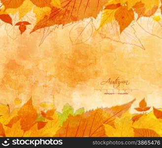 watercolor autumn background