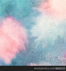 Watercolor background, art abstract colorful watercolor painting textured design on white paper background
