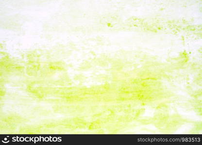 Watercolor background, art abstract green watercolor painting textured design on white paper background