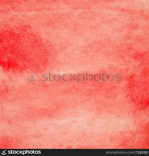 Watercolor background, art abstract red watercolor painting textured design on white paper background