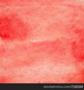 Watercolor background, art abstract red watercolor painting textured design on white paper background