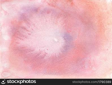 Watercolor background in pink and purple shades for textures, banners and creative design. Stock color illustration.
