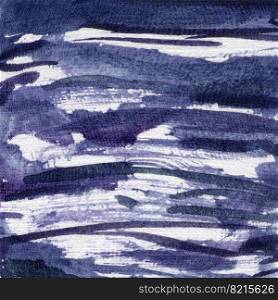 Watercolor background with Deep blue grunge-style spots and strokes. Watercolor background with Deep blue grunge-style spots 