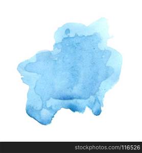watercolor blue blot for beautiful banner in vector