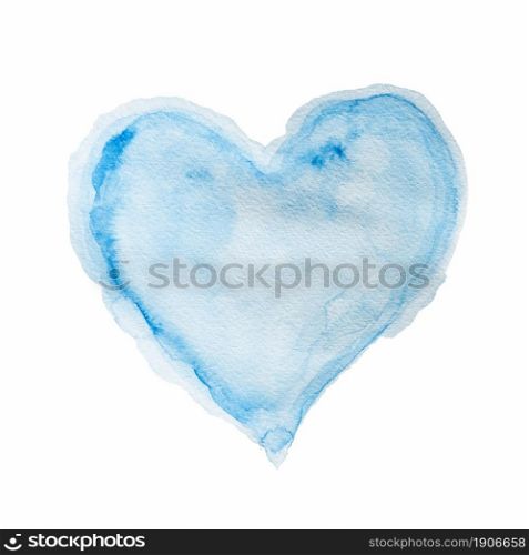 watercolor blue shape heart. High resolution photo. watercolor blue shape heart. High quality photo