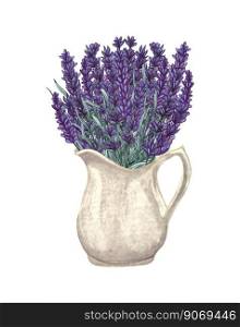 Watercolor bouquet of lavender. Hand drawn Illustration for greeting cards, invitations, and other printing projects. Watercolor bouquet of lavender. Hand drawn Illustration for greeting cards, invitations, and other printing projects.