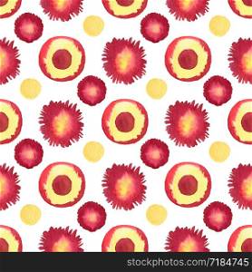 Watercolor bright seamless pattern. Circle painted background. Can be used for wrapping paper and fabric design. Watercolor bright seamless pattern. Circle painted background. Can be used for wrapping paper and fabric design.