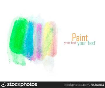 watercolor colors spot texture isolated on a white background