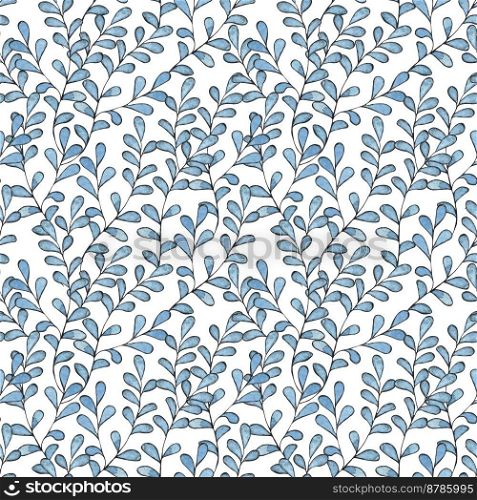Watercolor floral seamless pattern. Tiny floral elements. Abstract floral background