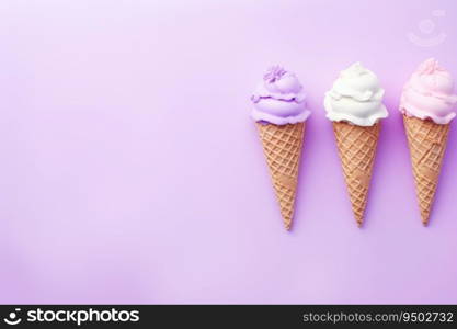 Watercolor ice cream cones frame