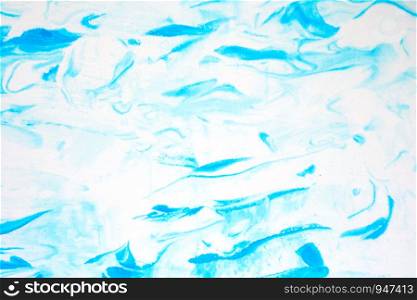 Watercolor on paper background, art abstract blue watercolor painting, color ink drop, in marble pattern textured design on white paper background
