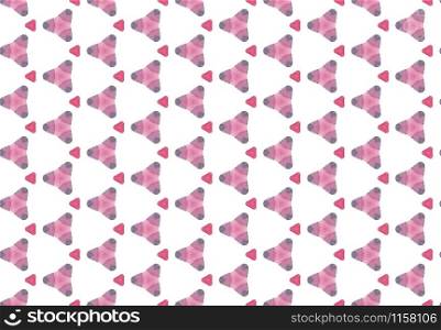 Watercolor seamless geometric pattern design illustration. Background texture. In pink, violet, purple colors on white background.