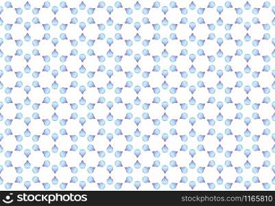 Watercolor seamless geometric pattern design illustration. Background texture. In blue and purple colors on white background.