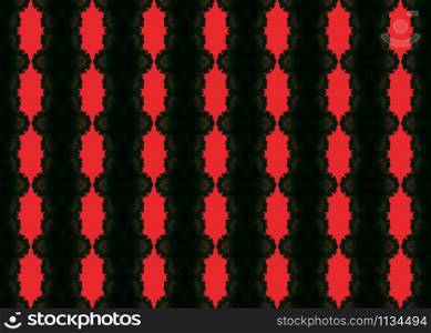 Watercolor seamless geometric pattern design illustration. Background texture. In black and red colors.