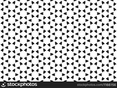 Watercolor seamless geometric pattern design illustration. Background texture. In black and white colors.