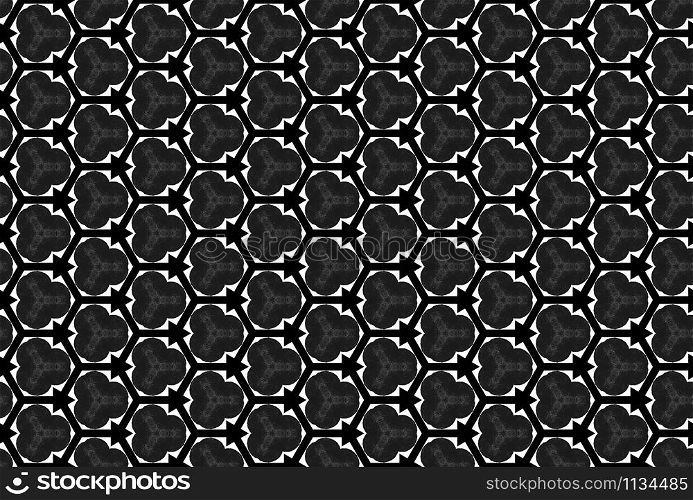 Watercolor seamless geometric pattern design illustration. Background texture. In black, grey and white colors.