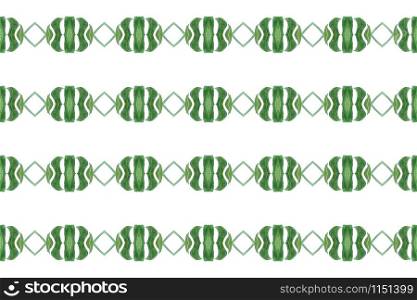 Watercolor seamless geometric pattern design illustration. Background texture. In green and white colors.
