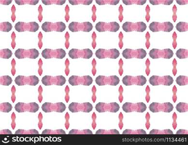 Watercolor seamless geometric pattern design illustration. Background texture. In pink, red and grey colors.