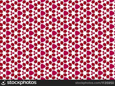 Watercolor seamless geometric pattern design illustration. Background texture. In red and white colors.