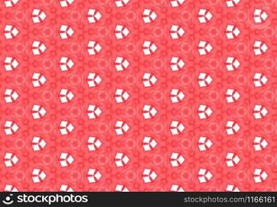 Watercolor seamless geometric pattern design illustration. Background texture. In red and white colors.