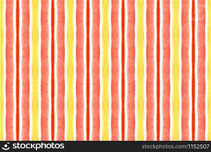 Watercolor seamless geometric pattern design illustration. Background texture. In red, orange, yellow and white colors.