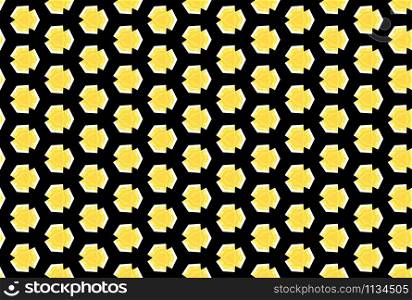 Watercolor seamless geometric pattern design illustration. Background texture. In yellow, black and white colors.