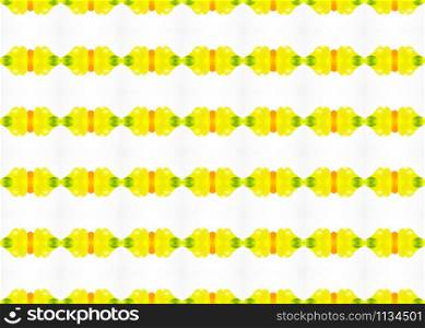 Watercolor seamless geometric pattern design illustration. Background texture. In yellow, green, orange and white colors.