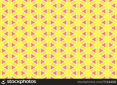 Watercolor seamless geometric pattern design illustration. Background texture. In yellow, orange and white colors.