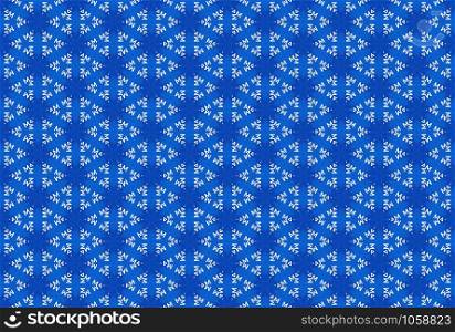Watercolor seamless geometric pattern. In blue and white colors.