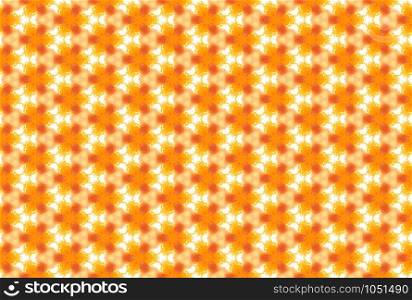 Watercolor seamless geometric pattern. In orange and white colors.