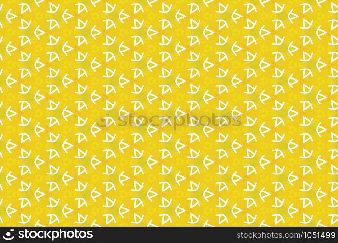 Watercolor seamless geometric pattern. In yellow and white colors.