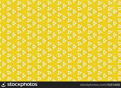 Watercolor seamless geometric pattern. In yellow and white colors.