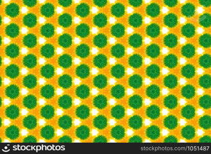 Watercolor seamless geometric pattern. In yellow, green and white colors.