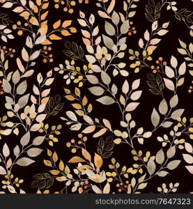 Watercolor seamless pattern with autumn leaves. Can be used as wallpaper. Illustration. Watercolor seamless pattern with autumn leaves. Can be used as wallpaper.