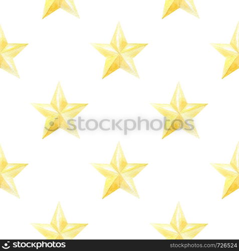 watercolor seamless pattern with golden stars. christmas or new year print for wrapping paper, card or textile design. watercolor seamless pattern with golden stars. christmas or new year print for wrapping paper, card or textile design.