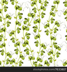 Watercolor seamless pattern with mocrogreen. Illustration. Watercolor seamless pattern with mocrogreen.